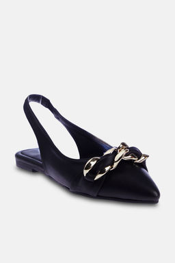 Trendyol Shoes Siyah Antik Tokal? Sivri Burun K?sa Topuklu Kad?n Babet TAKSS24BE00003 - Trendyolmilla фото 4