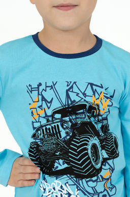 Пижама детская голубой джип