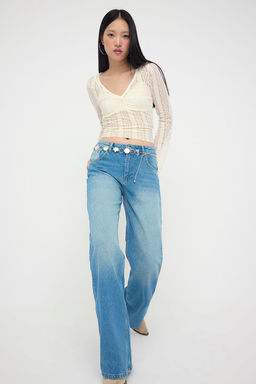 Teen Mavi Normal Bel Genis Paca Wide Leg Jeans TWOAW26JE00087