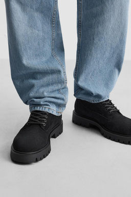 LACE-UP LEATHER BOOTS - Zara фото 13