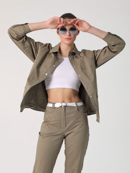 25215 Жакет т.оливковый