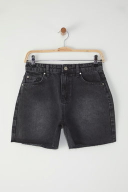 TRENDYOLMILLA Siyah Paca Kesikli City Denim Sort TWOSS25SR00177  фото 5