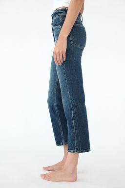 TRF SLIM CROPPED BELL BOTTOM MID-WAIST JEANS - Zara фото 3