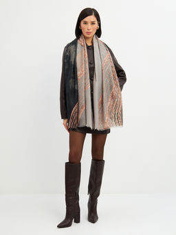 Большой, мягкий, тонкий и очень нежный двусторонний палантин с рисунком - Tantino фото 12