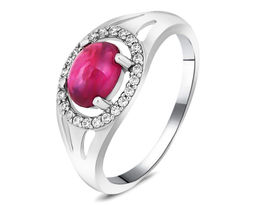 Кольцо, рубин корунд кабошон, SL-RIC7