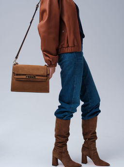 Замшевая сумка Rachel DBR 31361 cветло-коричневый  фото 7