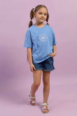 CRB wear/CSKG 63781-43-398 Футболка для девочки,голубой/Ex.Cherubino фото 2