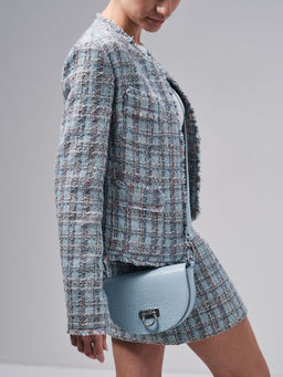 Сумка кожаная Azaro 31032 голубая вода