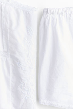 Pijama de popelina con ribetes de encaje - H&m фото 4