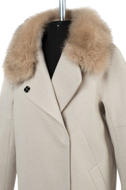 мех натуральный песец, Пальто с Утеплителем: Термофинн - El podio фото 10