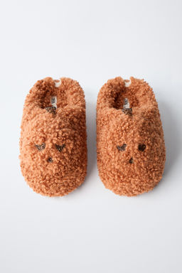 FAUX SHEARLING PUMPKIN SLIPPERS - Zara фото 8