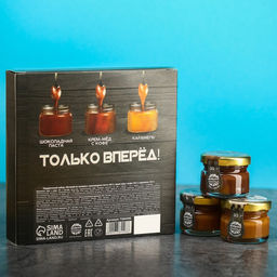 Подарочный набор Лучший из лучших: шоколадная паста 30 г., крем-мёд с кофе 30 г., карамель 30 г. - Фабрика счастья фото 5