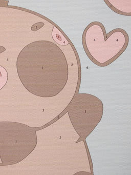 Картина по номерам на подрамнике Draw Me! Capybara in love, (20*20 см)