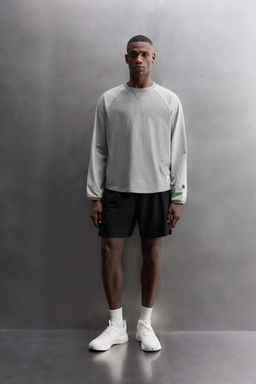 EMBROIDERED COLOUR BLOCK LONG SLEEVE T-SHIRT - Zara фото 3