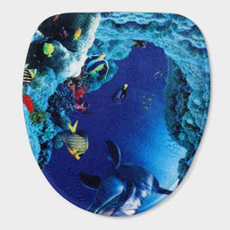 Коврики для ванной и туалета Доляна «Дельфин», 3 шт., 35×39, 40×50, 45×75 см