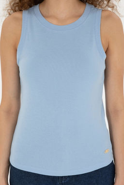 Женская голубая базовая футболка - U.s. polo assn фото 6