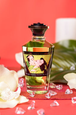 Масло массажное для тела Shunga Полночный щербет (Midnight Sorbet), разогревающее, 100 мл.