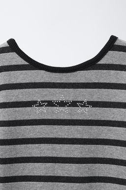 SHINY STRIPED RIBBED DRESS - Zara фото 3