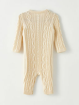 Bisiklet Yaka Uzun Kollu Erkek Bebek Triko Tulum - Waikiki фото 3