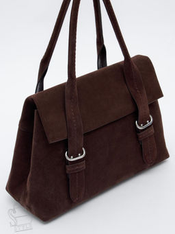 Сумка женская кожаная 1092M coffee Polina&Eiterou