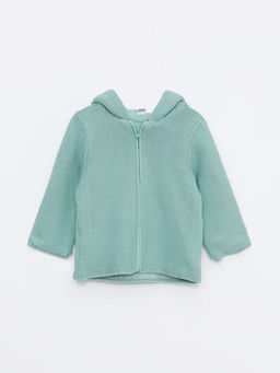 Kap??onlu Uzun Kollu Basic K?z Bebek Triko H?rka