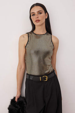 Alt?n Bisiklet Yaka Orme Payet C?tc?tl? Body TPRAW26BD00002