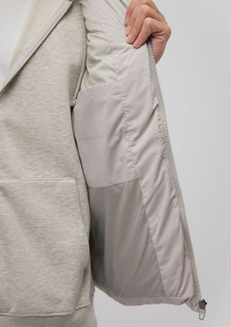 Kapusonlu Ac?k Gri Sisme Yelek - Mavi фото 9