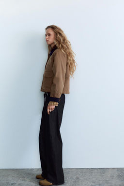 DENIM-EFFECT PYJAMA TROUSERS - Zara фото 3