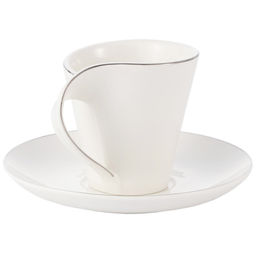 51888 GIPFEL Чайная пара ASTORIA: чашка 160 мл и блюдце 15 см. Цвет: белый. Материал: фарфор.
