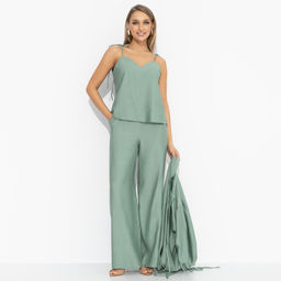 Брючный комплект лёгкий, Приручённый шик (3 в 1, зеленый) - Charutti фото 6