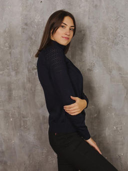 Водолазка "Акси" темно-синий (шерсть 60%)