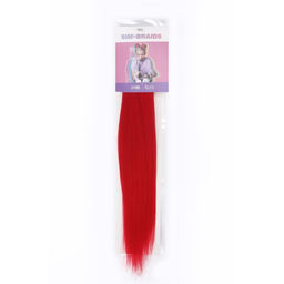 SIM-BRAIDS Канекалон однотонный, гофрированный, 65 см, 90 гр, цвет красный(#RED) - Queen fair фото 3