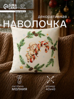 Новолочка декоративная «Этель» Sweety, 40×40 см, велюр