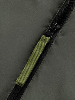 Парка зимняя подростковая для мальчика с капюшоном цвета хаки 9533Kh - Valianly фото 13