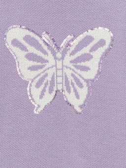 Bisiklet Yaka Desenli Uzun Kollu K?z ?ocuk Triko Kazak - Waikiki фото 2