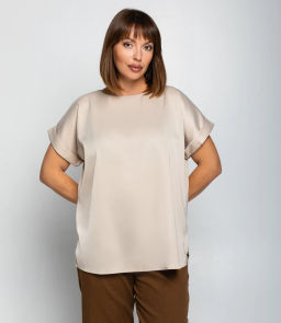 Блуза #ОКТ035001-1, бежевый