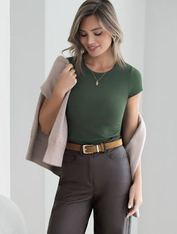 D49.064 Футболка женская т.оливковый