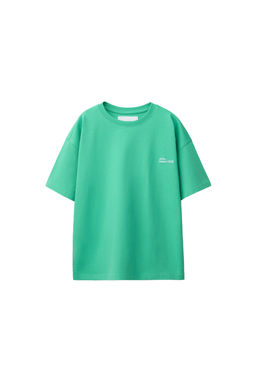 CAMISETA HEAVY WEIGHT TEXTO / Verde fuerte - Zara фото 2