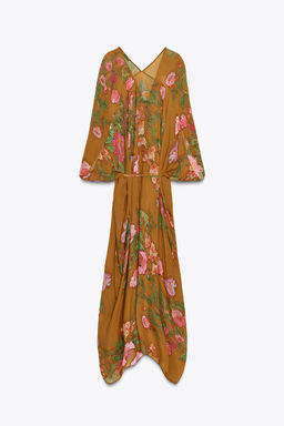 ZW COLLECTION FLORAL OVERSIZE DRESS - Zara фото 6
