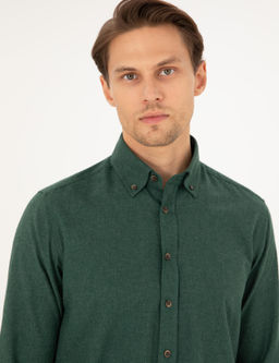 Рубашка Pierre Cardin Regular Fit зеленая