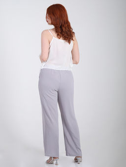 Серые летние брюки женские больших размеров - Almond фото 2