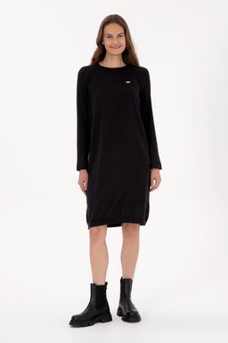 Kad_n Siyah Triko Elbise