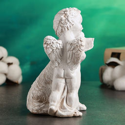 Фигурка полистоун «Ангелочек с собакой», 17×12×10 см