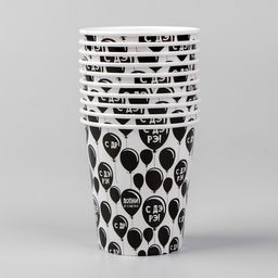 Цена за 10 шт. Стакан бумажный С др, 250 мл - Страна карнавалия фото 6