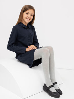 Цена за 3 пары! Детские рельефные колготки светло-оливкового цвета