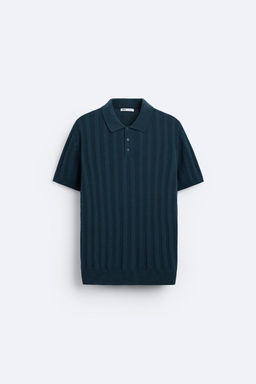 RIBBED KNIT POLO SHIRT - Zara фото 21
