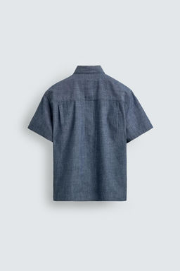 CAMISA CHAMBRAY DENIM / Azul medio - Zara фото 7