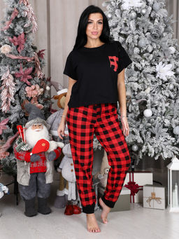 325-ДК ДОМАШНИЙ ЖЕНСКИЙ КОСТЮМ (брюки) (Красный)