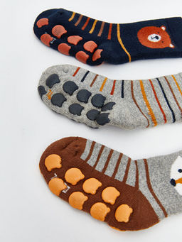 Kayd?rmaz Tabanl? Erkek ?ocuk Soket ?orap 3l?