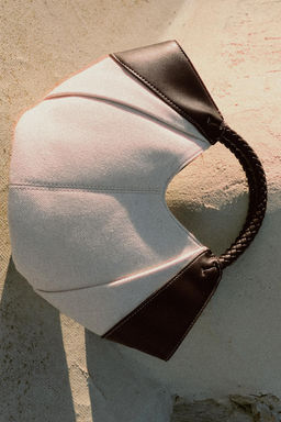BOLSO MINI SHOPPER CANVAS / Beige claro - Zara фото 3